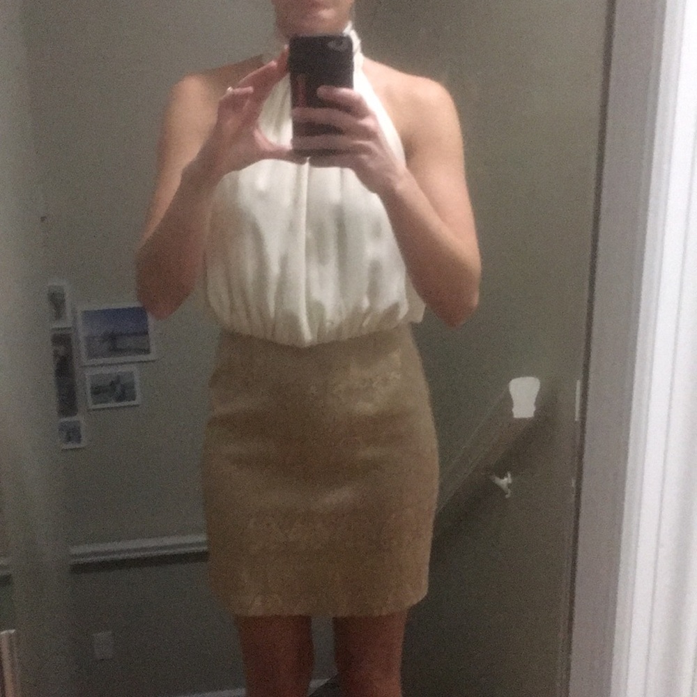 Cream and gold dress